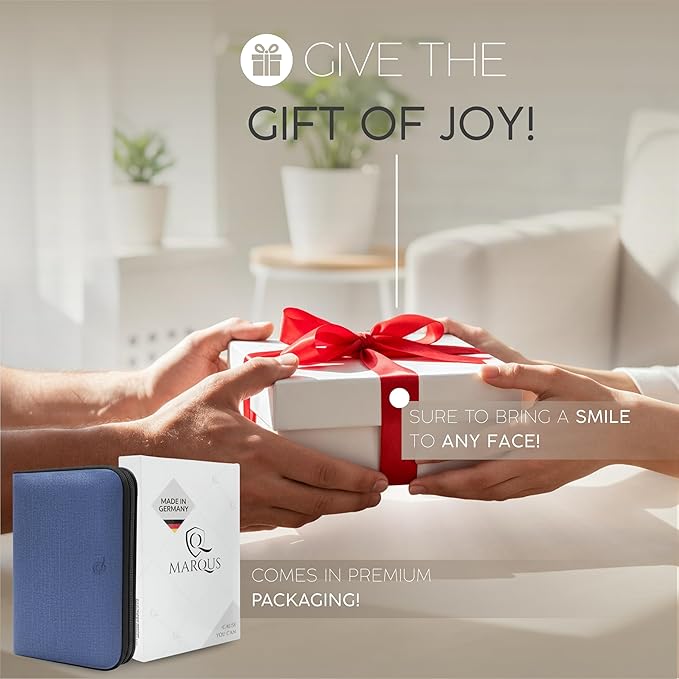 Manicure Set Women and Men – 12-Piece Professional Grooming Kit with Premium Tools, Artificial Leather Case, and exclusive Glass Nail File for Hand & Foot Care, German Quality