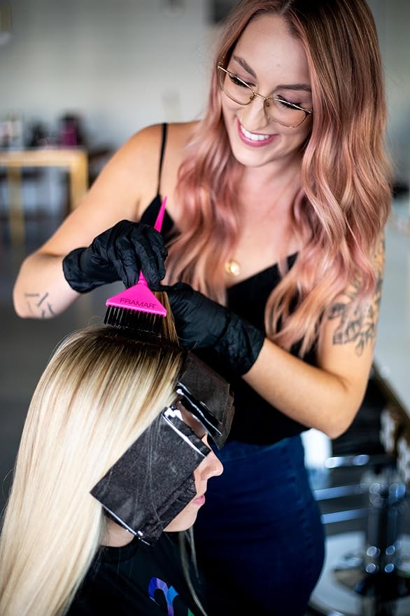 Framar Hair Color Brush Set - Hair Dye Brush Kit, Hair Coloring Brushes for Hair Stylist, Tint Brushes for Hair Color, Tapered Edges for Precision – 3 Pack