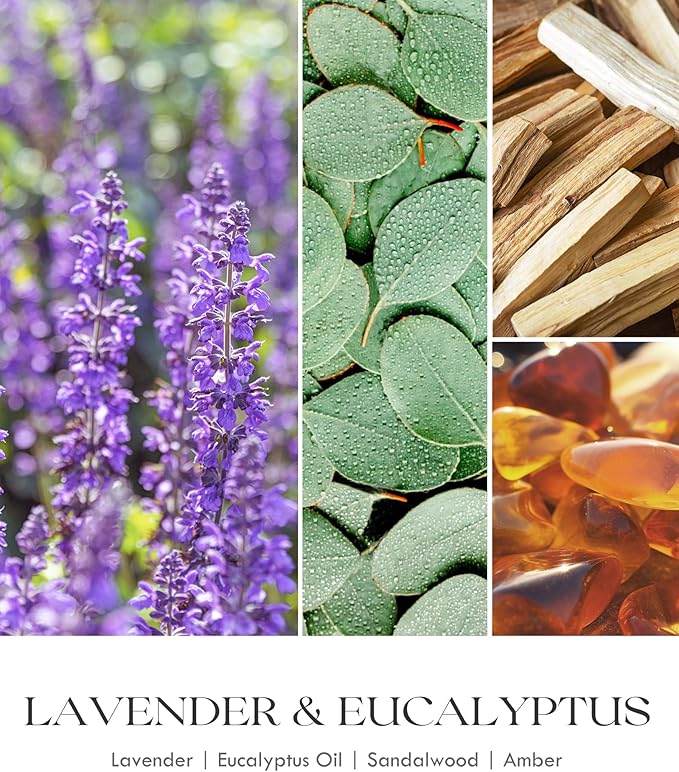 AOOVOO Lavender Scented Candles for Women - 20oz 3 Wick Soy Candles for Home Scented, Aromatherapy Candle with Crystals Inside, Birthday Gifts Christmas Candle for Women Mom