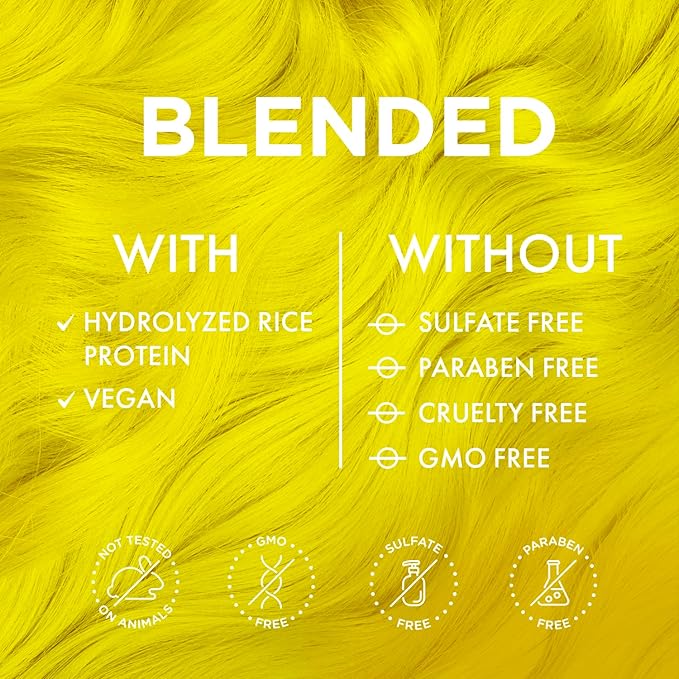 MOEHAIR Semi-Permanent Hair Color | Dark Blue Hair Dye 8 Oz | No Ammonia, Sulfate or Paraben | Vegan & Cruelty-Free | Voodoo Serenity Blue Hair Color (Yellow)