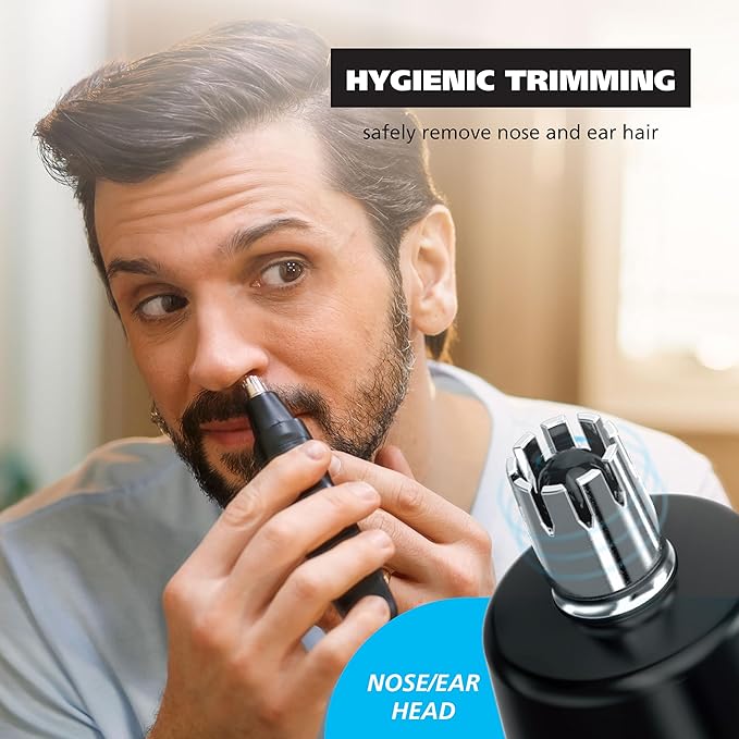 Wahl Pro Series® Rechargeable Eyebrow, Ear & Nose Hair Trimmer for Men – Painless DualTech® Eyebrow Trimmer & Facial Hair Removal Device – Model 3025656