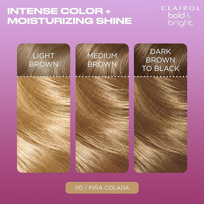 Clairol Bold & Bright Permanent Hair Dye, 110 Piña Colada Hair Color, Pack of 1