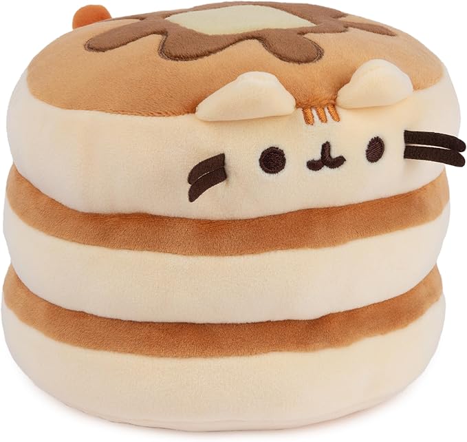 GUND Pusheen The Cat Pancake Squisheen Plush, Squishy Toy Stuffed Animal for Ages 8 and Up, Brown, 6”