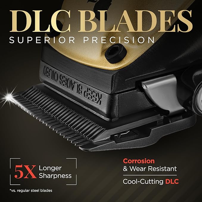 Fagaci Professional Hair Clippers for Men with Superior Precision, 5X Longer Sharpness Professional Barber Clippers Cordless with 2 Blades Fade & Taper, Brushless Motor Mens Hair Clipper Cordless Set