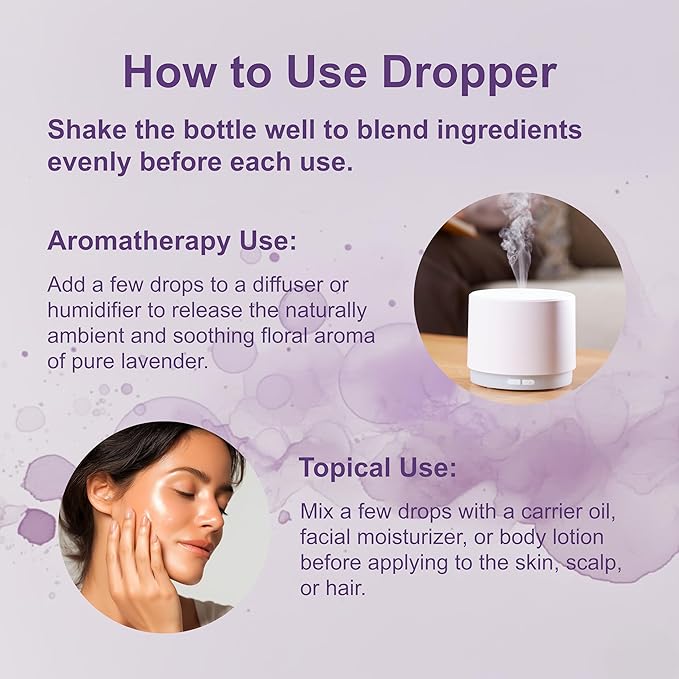 Pure Lavender Essential Oil, 8 fl oz | Premium Grade Liquid Drops | DIY for Natural Aromatherapy, Soap, Lotion, Diffuser, Candles, Body & Scalp Massages | Soothing Floral Aroma | Cruelty Free