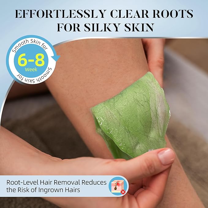 LANSLEYWAX Digital Waxing Kit for Women Men - Water Blue Waxing Machine with 39 Accessories - Hard Wax Kit for Arm Leg Brazilian Bikini Face Sensitive Skin, Wax Warmer Hair Removal for Home/Salon Use