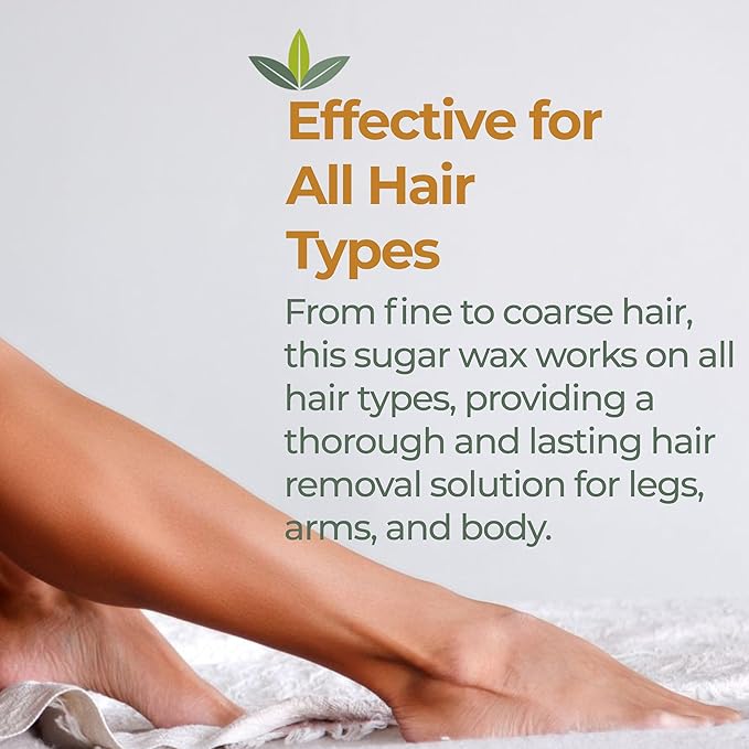 Nature's Sugar Wax Sugaring Paste for Legs, Back, Arms, Chest. All-Natural Hair Removal for Women and Men. Any skin types. Vegan. Cruelty-Free. (1 All Purpose, 1 Firm)