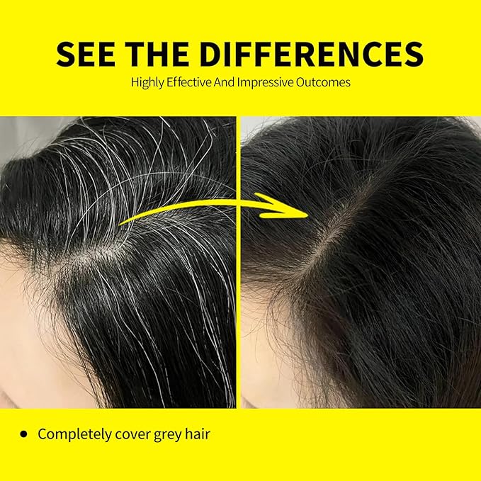 SEVICH Hair Color Stick For Gray Roots- Instantly Cover Grey Hair Dye Comb,Four Toothed Comb Design for Sparse Hairlines Coverage, Contains Natural Plant Extracts,for Men and Women,15g(Black)