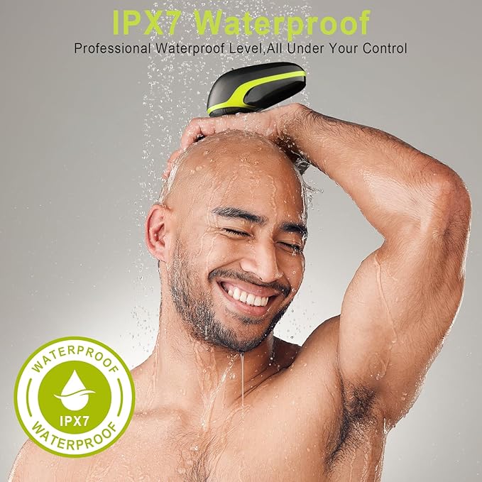 Magnetic 7D Head Shavers for Bald Men, Telfun Waterproof Hypoallergenic Electric Head & Body Shaver, Wet/Dry Shaving, Type-C Fast Charging, LED Display, Rechargeable Razor for Men & Women, Ideal Gift