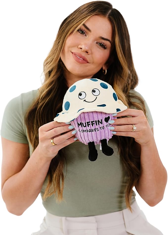 Punchkins Plush Gift, Sweet and Cute Collectible for Adults, Unique Desk Decor, Emotional Support Toy, Blue