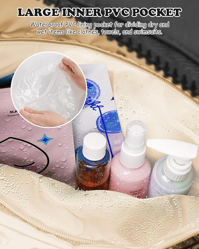 Teenage Girl Birthday Gift-Monogram Gifts-Women Duffle Bag with Initial, Personal Item Travel Bags，Gym Bag with Wet Pocket，Lightweight Travel Bags Personalized Tote with Makeup Pouch