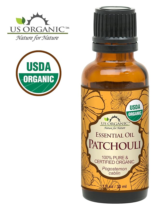 US Organic 100% Pure Patchouli Essential Oil - USDA Certified Organic, Steam Distilled - W/Euro droppers (More Size Variations Available) (30 ml / 1 fl oz)