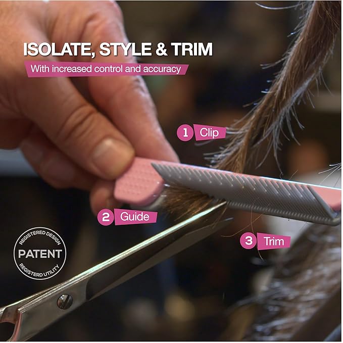 ColorBow Teasing Clip Comb (5 Pack), Coloring Styling Tools - Hairstylist Must Haves for Highlights balayage board Companion Ombré Trimming & Cutting - Flat Iron Comb Attachment Clip on