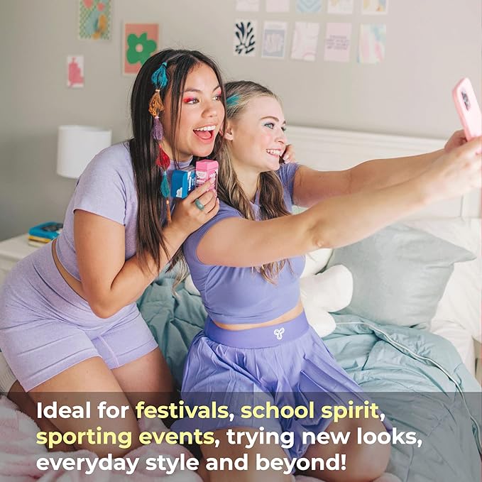 Hally Hair Temporary Hair Color, Shade Stix (Blue) - Hair Makeup Accessories for Kids, Teens & Adults - 12 ml Washable Hair Chalk & Dye for Festivals, Sporting Events & Parties