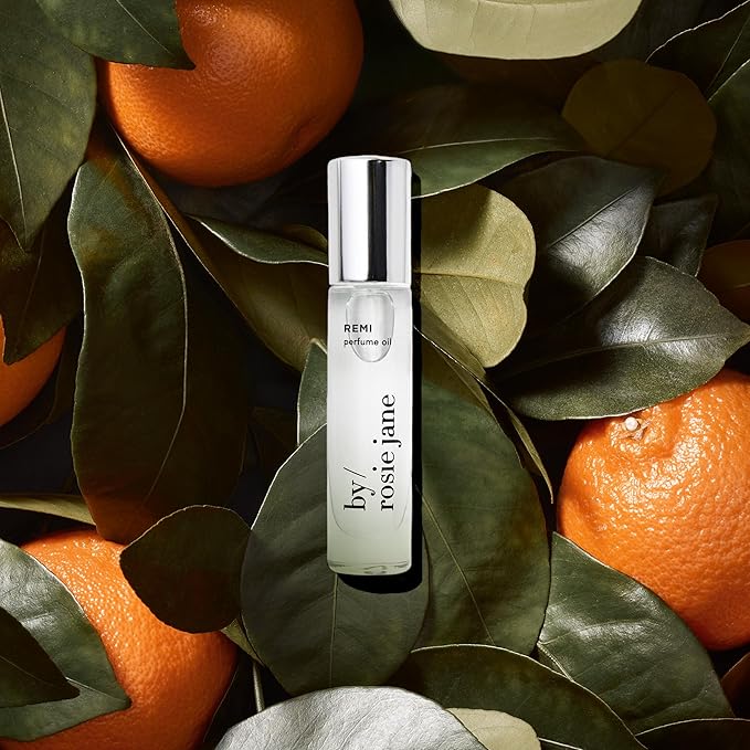 By Rosie Jane Roll On Perfume Oil (Remi) - Clean, Travel Perfume for Women - Enriched with Notes of Mandarin, Cardamom & White Amber - Vegan, Paraben, Sulfate & Phthalate Free (7 ml)