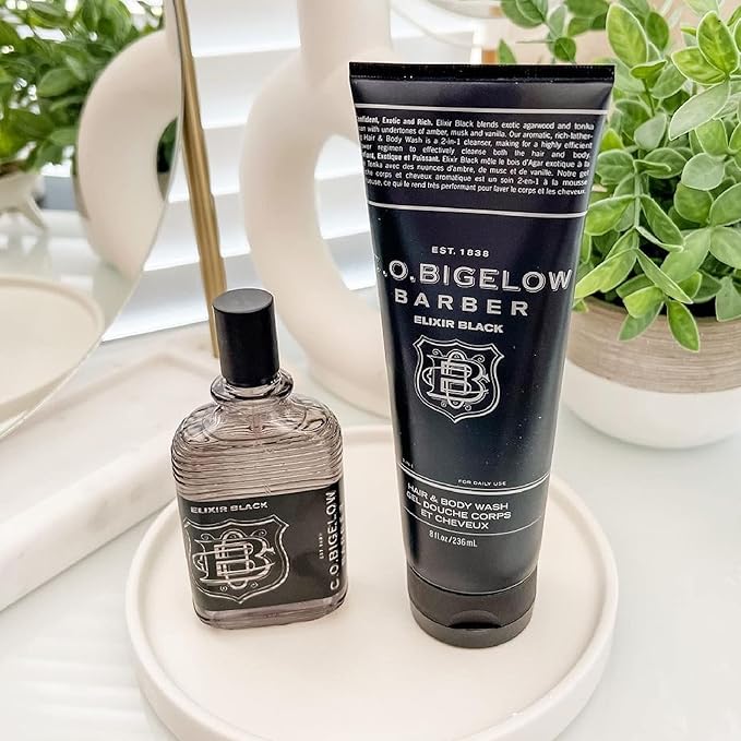 C.O. Bigelow Elixir Black Cologne for Men, Musk & Vanilla Fragrance, Long Lasting Men's Cologne, Elixir Perfume for Men, 2.5 Fl Oz