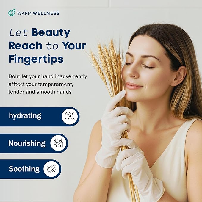 Hand Mask Gloves for Dry Hands - Moisturizing Hand Treatment for Rough Skin Relief - Softening Hydration Spa Gloves for Smooth Touch - Easy Self-Care Moisture Therapy for Daily Care Routine