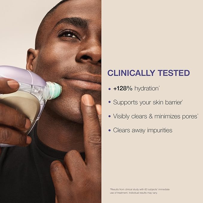 Shark FacialPro Glow at-Home Hydro-Powered Facial System with DePuffi Hot & Cold Therapy – Professional Spa Skincare Device for Pore Cleansing, Hydration, & Radiant Glow, Blue, FH320