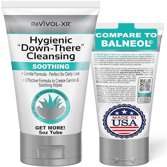 Hygienic Cleansing Lotion, Gentle Relief + Soothing Aloe & Witch Haze for Discomfort of "Down-There" Sensitive Areas, Makes 300+ Wet Wipes from Toilet