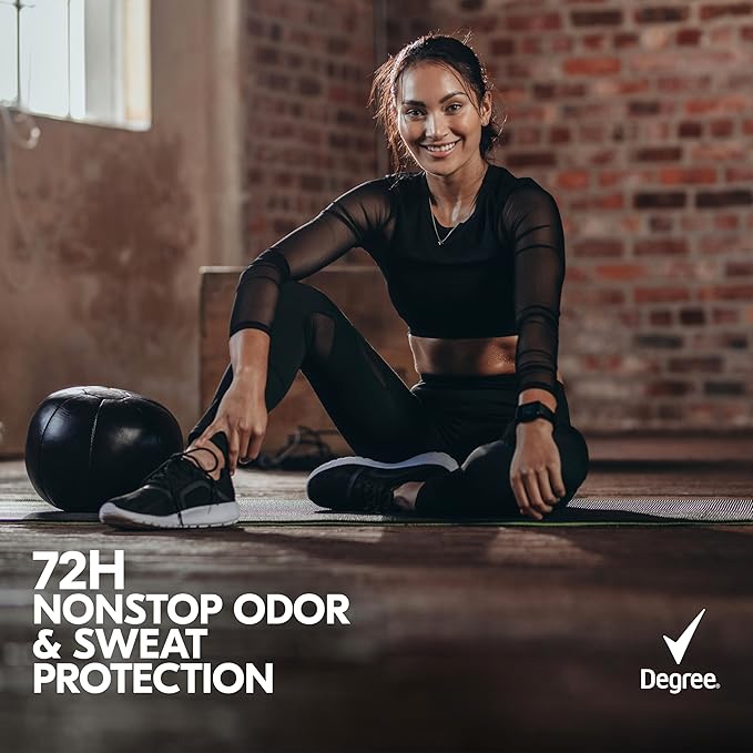 Degree Advanced Protection Antiperspirant Deodorant Vanilla & Jasmine for 72-Hour Sweat & Odor Control for Women, with Body Heat Activated Technology, 2.6 oz (Pack of 2)