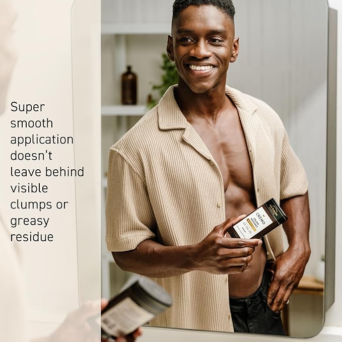 Cremo Italian Bergamot Aluminum Free Deodorant for Men, 48-hour Long Lasting Odor Protection, 2.65oz