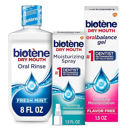 Biotene Dry Mouth Management Oral Rinse, Dry Mouth Spray and Moisturizing Gel - 1 Kit
