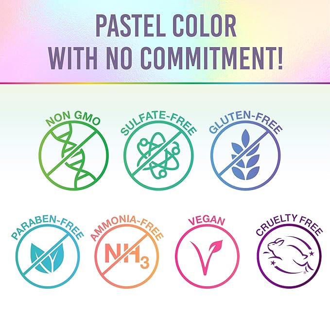 Punky Pastel Temporary Hair Color Spray - Lush Lilac, Temporary Hair Dye, Fast-Drying & Washable, 3.5 fl oz, 1 Pack