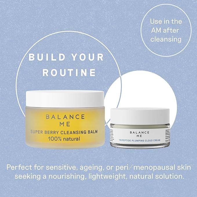 Balance Me Tripeptide Plumping Cloud Cream 1.7 fl oz, Anti Aging Moisturizer Face Cream for Hydrating & Firming with Ceramides & Hyaluronic Acid