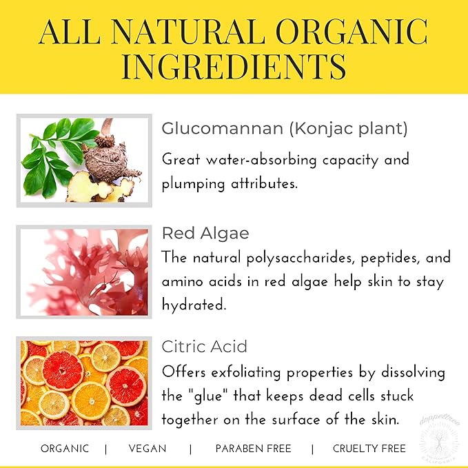 Doppeltree PLUMP IT Moisturizing Lip Mask (18 patches) - lip plumper, moisturizer for dry lips, chapped lip care and repair, conditioning lip exfoliator treatment - Formulated in San Francisco