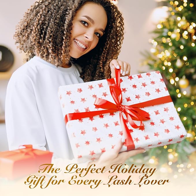 Beetles Christmas Lash Clusters Kit – DIY Eyelash Clusters Gift Set with Bond & Seal, Remover, Stickers & Makeup Bag, 3 Styles and 1 Random Holiday Style Lashes Beginner-Friendly Gift for Women