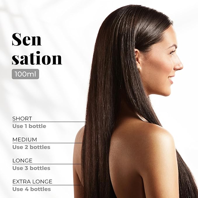 Expert Hair Sensation Keratin Hair Treatment Brazilian - Anti Frizz, Brazilian Traditional Straightening - Keratina Para Alisar El Pelo, Keratina Brasileña, Brazilian Blowout Products 100ml(Pack of 2)