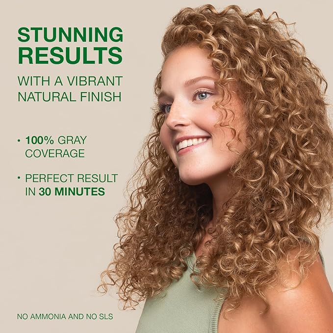 Naturigin Permanent Hair Color, 7.0 Medium Blonde, Ammonia Free, 100% Gray Coverage, Nourishing Natural Formula, For All Hair Types, Long-Lasting, Vegan & Cruelty-Free, 1 Pack