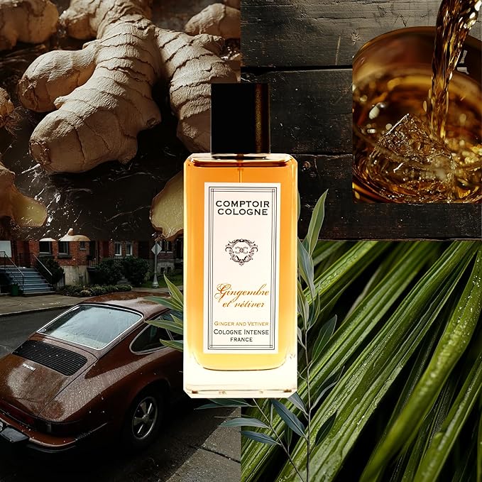 Ginger and Vetiver Intense - Sparkling Top Notes of Bergamot Mixed with Spicy Peppery Notes - Long-Lasting Mens Cologne - 3.3 oz