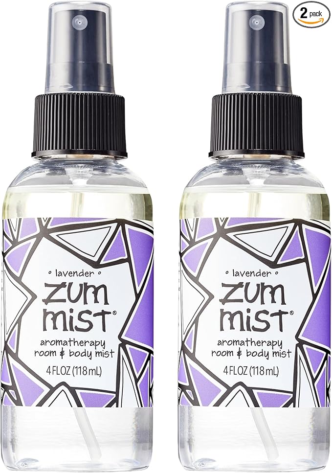 Indigo Wild Zum Mist Room & Body Spray - Aromatherapy Essential Oil Spray - Natural Body Mist & Room Spray - Lavender Scent - 4 fl oz (2 Pack)