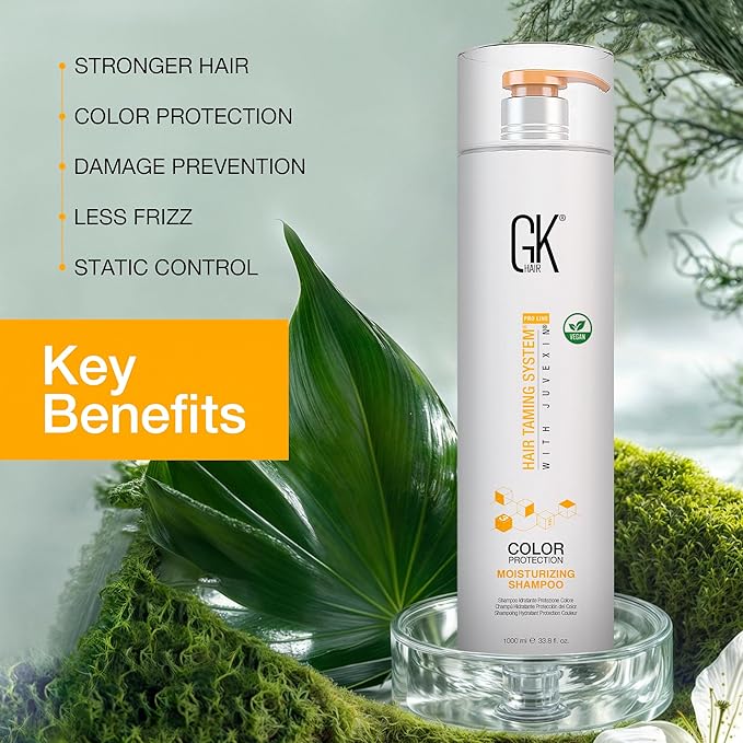 GK HAIR Sulfate-Free Moisturizing Shampoo for Women Deep Conditioning Hair Mask with Keratin and Argan Oil Frizz Control Hydrate Treatment for Dry Color-Treated Damaged Hair – 33.8 Ounce