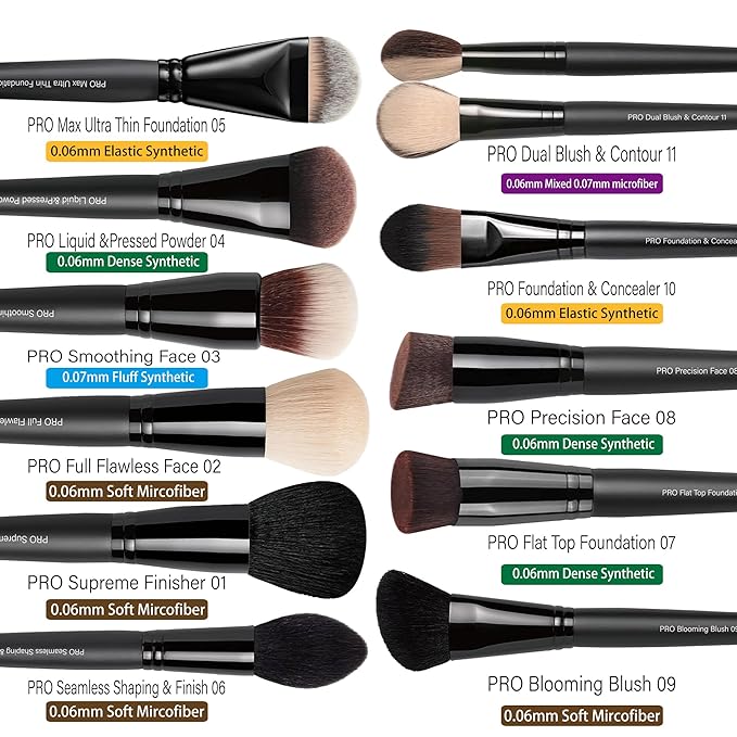 Bueart Design 32PCS Professional Makeup Brushes Set,Makeup brushes Kit with Premium soft hair for Foundation,Powder,Cream,Blush,Contour,Concealer,Bronzer,Eyeshadow,Blending For Pro Make up