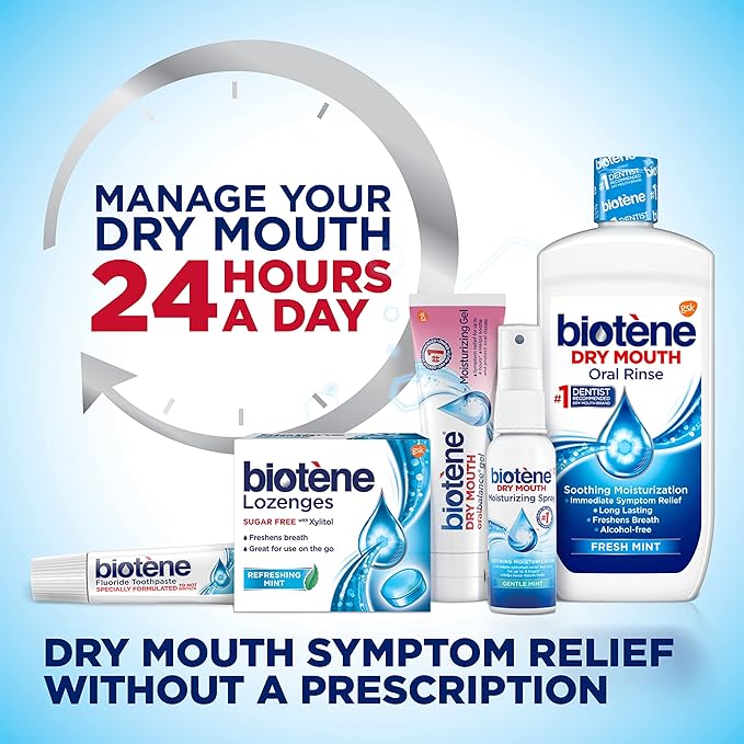 Biotene Dry Mouth Management Oral Rinse, Dry Mouth Spray and Moisturizing Gel - 1 Kit