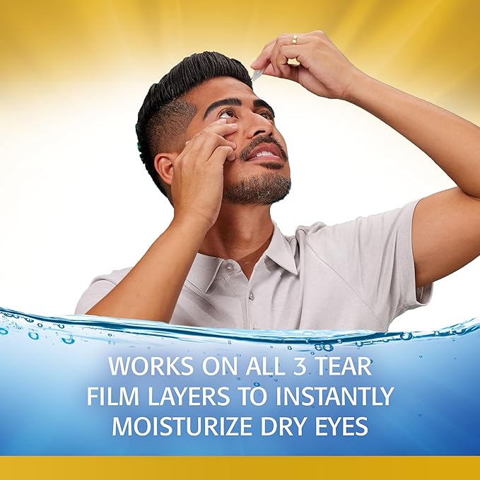 Refresh Eye Drops, Lubricant, Artificial Tears, Preservative-Free | Optive MEGA-3 | 60 Containers | Single-Use | 0.01 fl oz