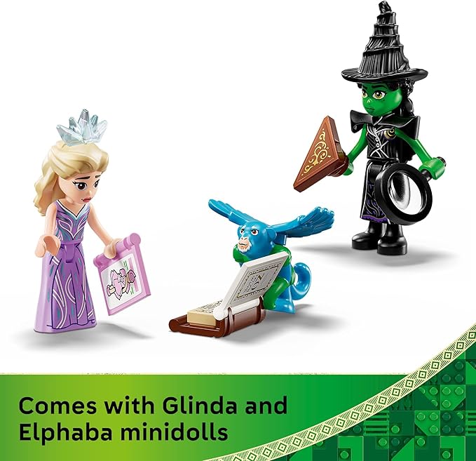LEGO Wicked Emerald City & Kiamo Ko Castle Building Toy - Elphaba & Glinda Toy Figures, 2 Buildable Playsets, & Flying Monkey Minifigure for Kids, Ages 9+ - Wicked Merch Gift for Girls & Boys - 75689