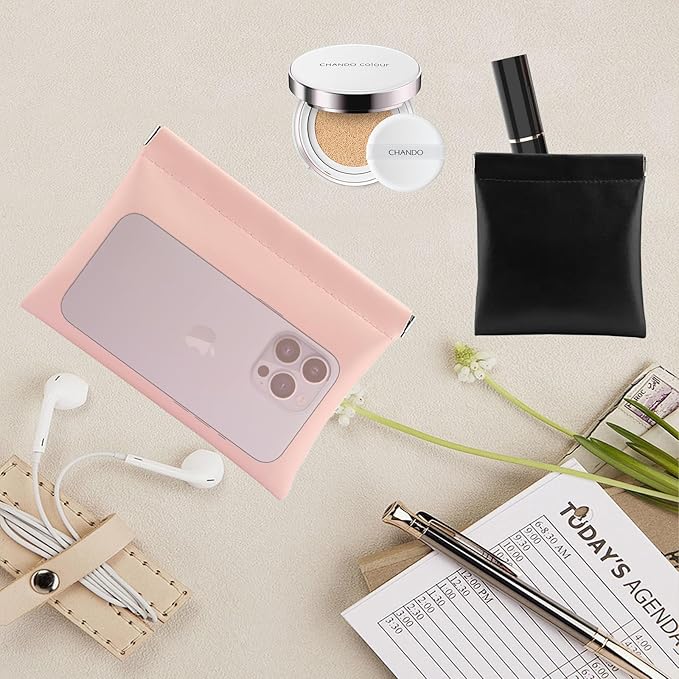 4 PCS Small Makeup Bag for Purse, Coin Purse for Women Lipstick Cosmetic Accessories Organizer, Mini Portable Cosmetic Bags, Small Travel Kit Storage Pouch (4 Medium), LQB-BH