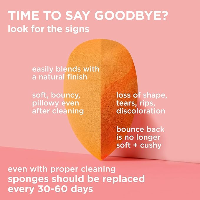 Real Techniques Miracle Complexion Beauty Sponge Makeup Blender, Set of 4