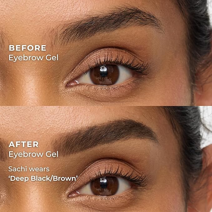 WUNDERBROW Eyebrow Gel, Waterproof, Smudgeproof, Long Lasting, Shade: Deep Black/Brown, Vegan and Cruelty-Free