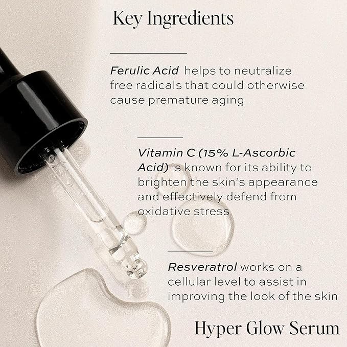 DIME Beauty Serum Set ($64 Value) - Includes Hyaluronic Acid + Hyper Glow Serum (30 ml Each)