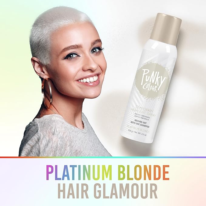Punky Temporary Hair Highlight Spray, Platinum Blonde, 3.5 oz, 1-Pack