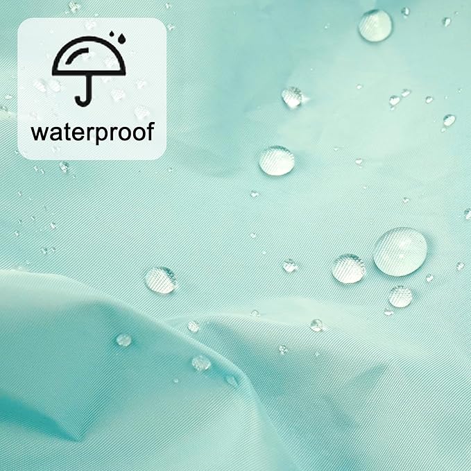 Reusable Shower Cap for Women, Large Waterproof Shower Essentials Bonnet Washable Elastic Band Bath Hair Wrap Hat for Long Hair, Braids(Mint Green)