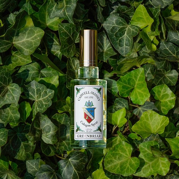Caswell-Massey Greenbriar Cologne, Men’s Cologne with Classic and Zesty Scent with Citrus, Sage & Rugged Velvety Notes, 3 Fl Oz
