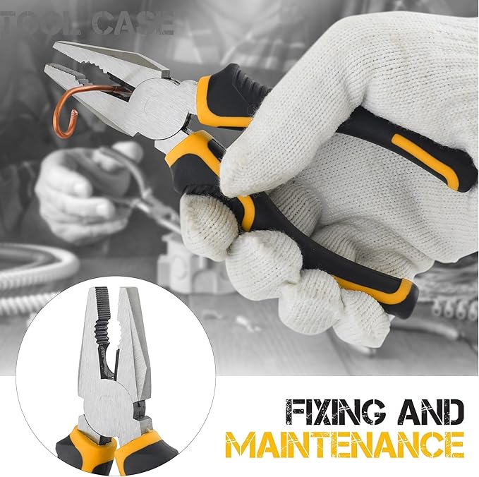 Hi-Spec Small Tool Box for Home and Office DIY, 25-Piece Yellow Mini Tool Kit Set for Basic Household Repairs in a Portable Toolbox Case.