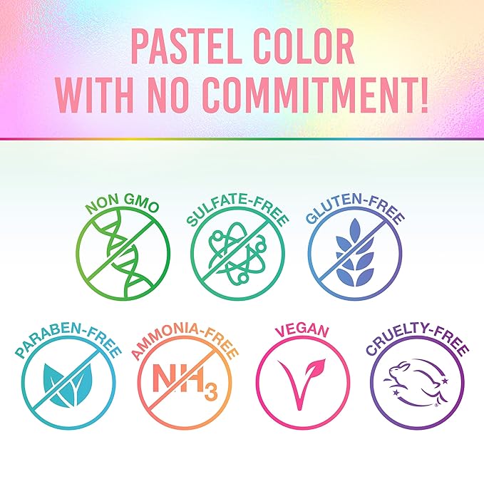 Punky Pastel Temporary Hair Color Spray, Pale Pink, 3.5 oz, 2-Pack