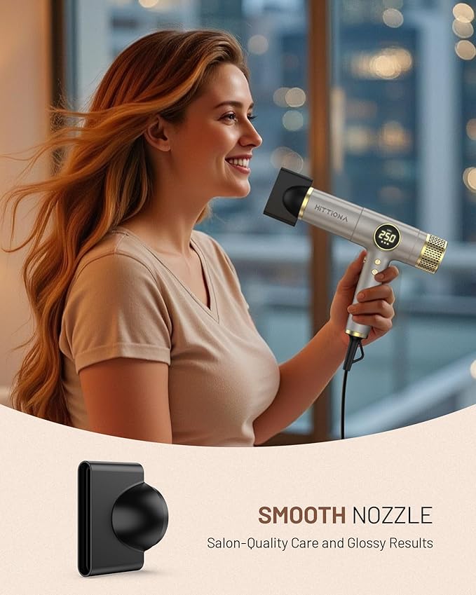 Dual Voltage Travel Hair Dryer with Diffuser - 2000W High-Speed Ionic Diffuser Hair Dryers for Women, Fast Drying, Low Noise, Lightweight, No Heat Damage, European Travel 110V-120V/220V-240V