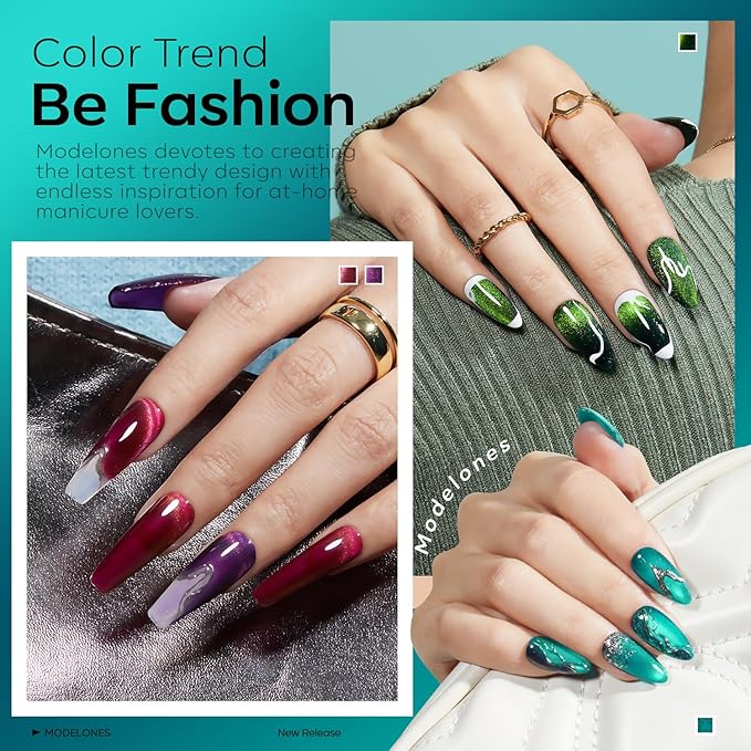 modelones Nail Polish Remover, Acetone Nail Polish Remover and Red Orange Sky Blue Gel Manicure for Travel NalilArt for Salon DlY at Home